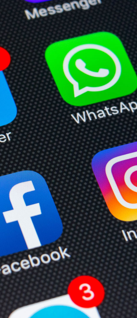 A picture featuring a series of social media icons.
