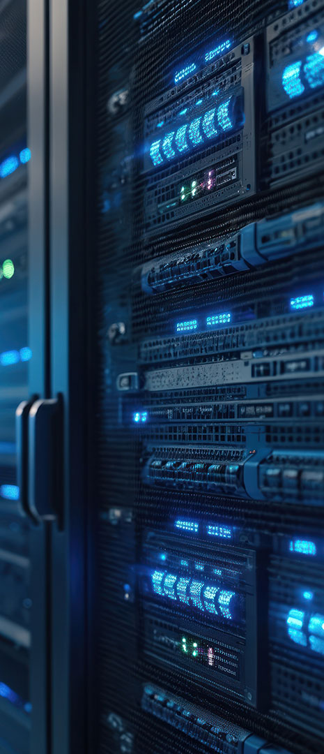 A picture featuring a series of remote backup servers.